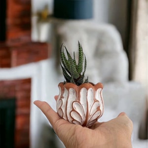 Terracotta Mini Vessel - Rustic Boho Home Accent