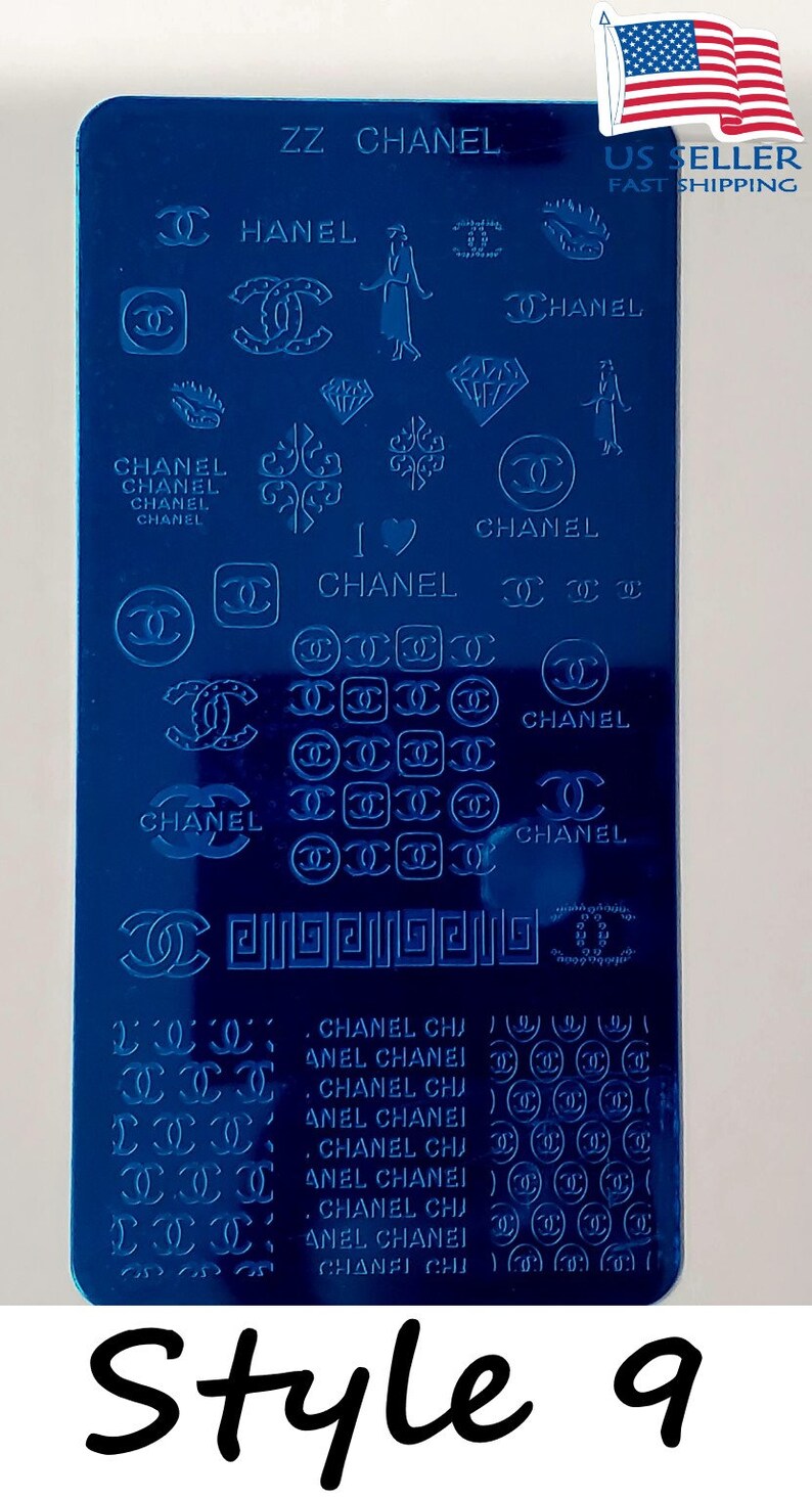 Designer Nail Stamping Plates / Brand Logo Nail Stamp Plate / Etsy