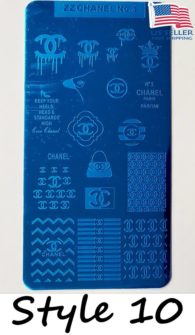 Designer Nail Stamping Plates / Brand Logo Nail Stamp Plate / Etsy