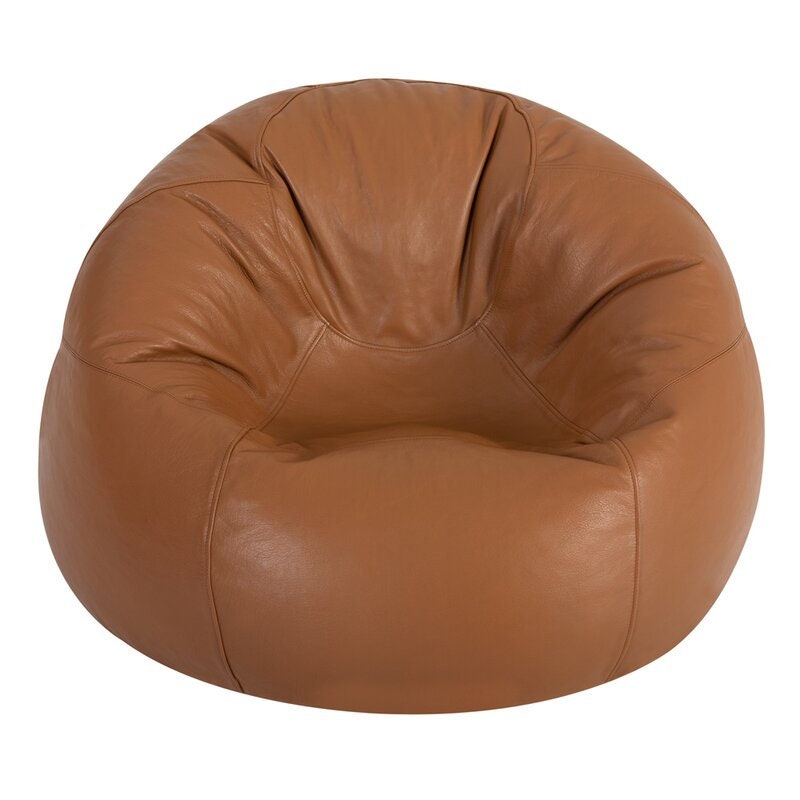 Luxury Premium Quality Bean Bag Chairs Genuine Cowhide Leather Etsy