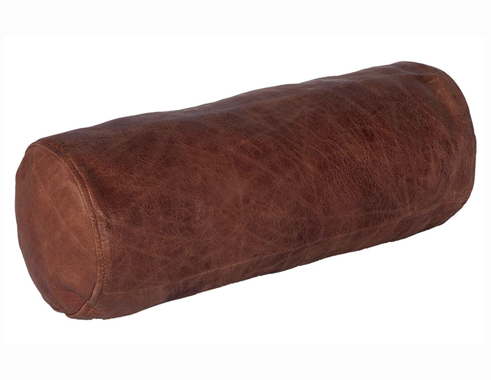 Genuine Leather Bolster Pillow Cushion Cover Yoga Neck Roll Etsy