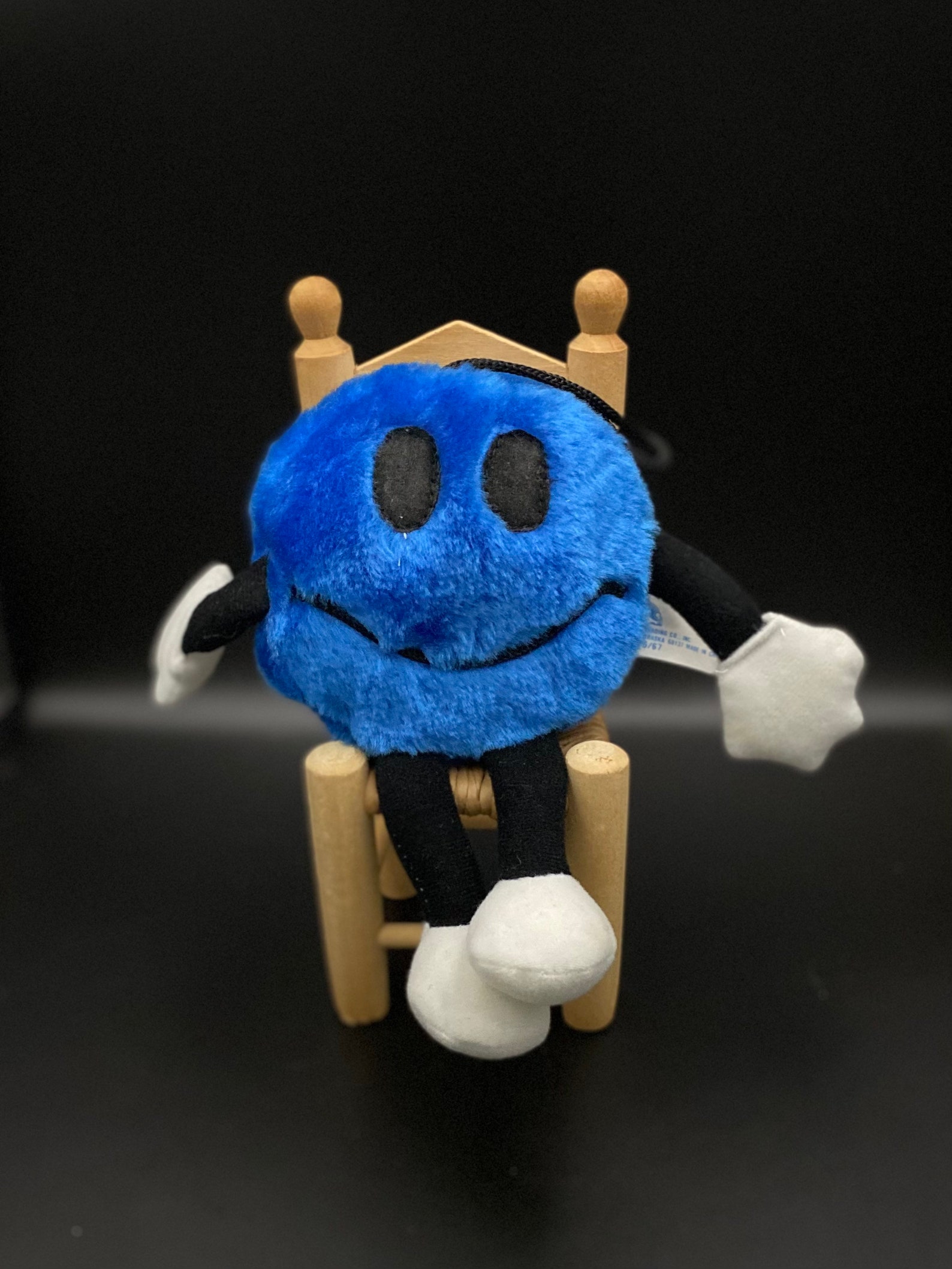 Vintage Smiley Happy Face Blue Plush Stuffed Animal Arms Legs Etsy UK