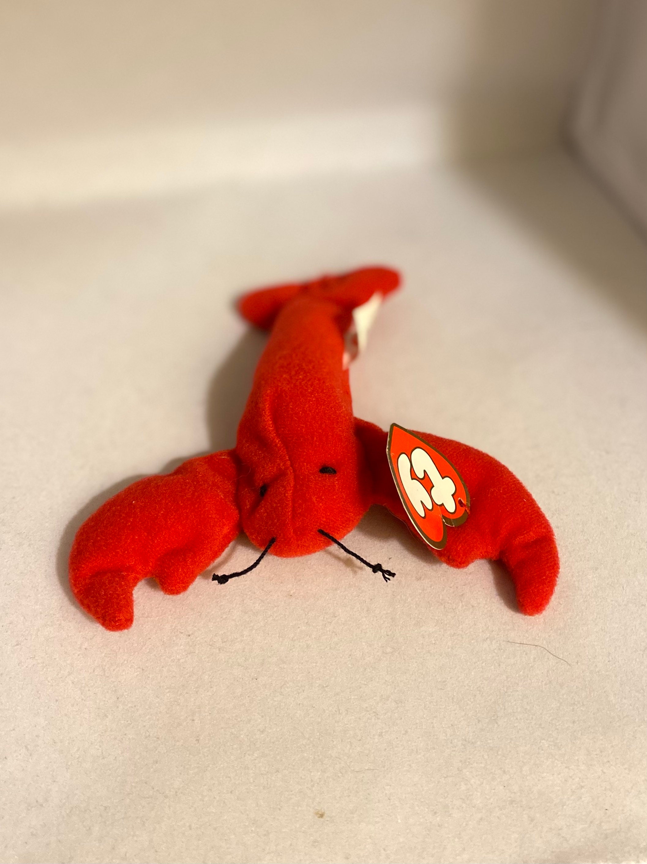 1998 McDonalds Happy Meal Toy Ty Teenie Beanie Babies #5 Pinchers the Lobster Plush Collectible 
