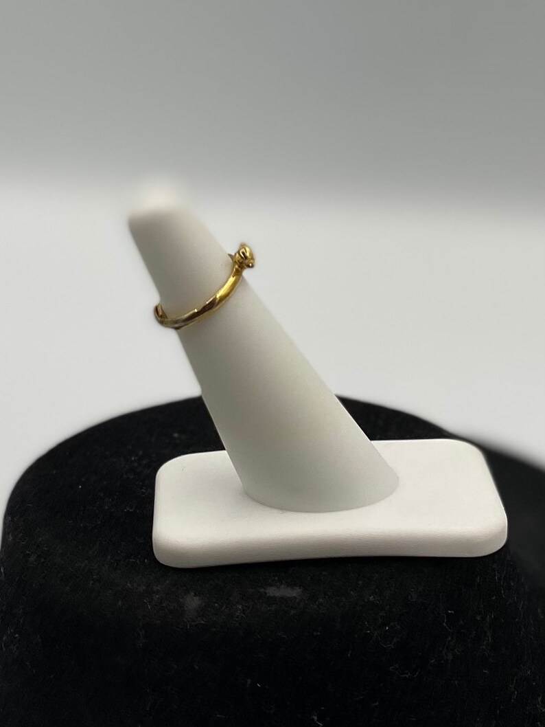 Midi Adjustable Ring Bear Face Gold Tone Adjustable Ring