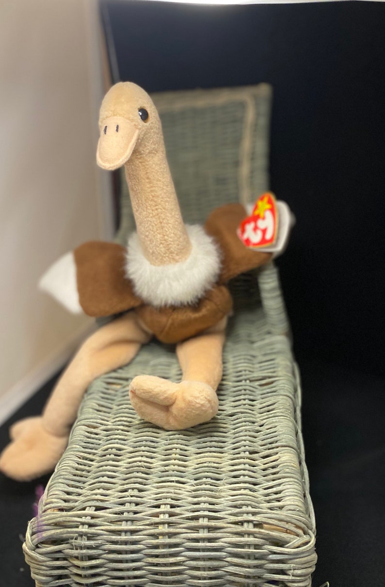 Very Rare Ty Beanie Baby Stretch the Ostrich With Errors Etsy