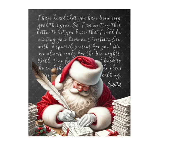 DIGITAL ART, Downloadable Santa Art, Christmas Download, Santa ...