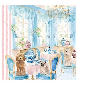 DIGITALE KUNST, 8 X 8 Poster Download, druckbare Kunst, Mockingbird Florals, Chinoiserie Ginger Jar Art, Grandmillenial Digital Art, Tea Party Art