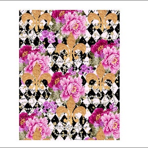 DECOUPAGE DIGITAL BUNDLE, Scrapbook Paper, Instant Download, Mockingbird Florals, Rose Downloadable Art, French Harlequin Paper