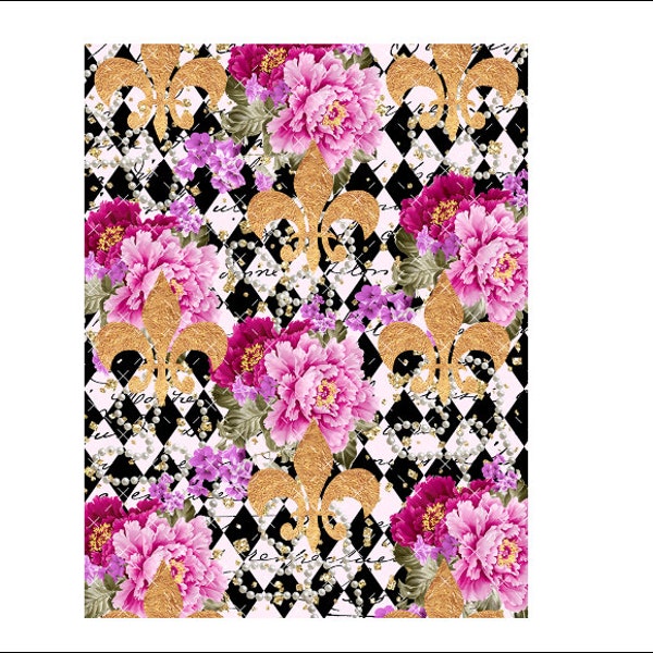 Harlequin Decoupage Paper Etsy