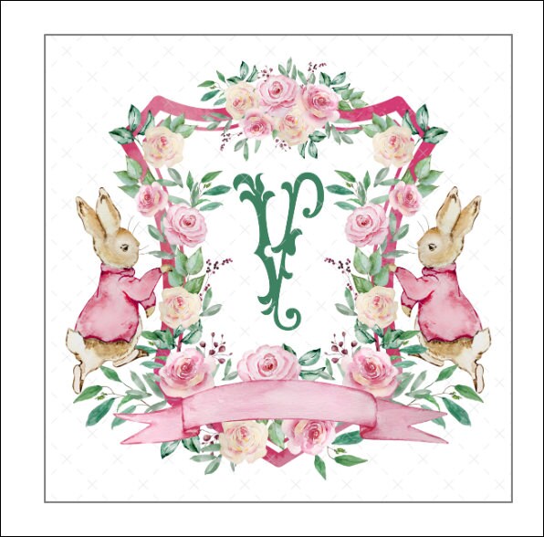 CUSTOM CREST, Watercolor Crest, Nursery Crest, Childs Crest, Shower Crest, Mockingbird Florals, Personalized Crest, Monogrammed Crest