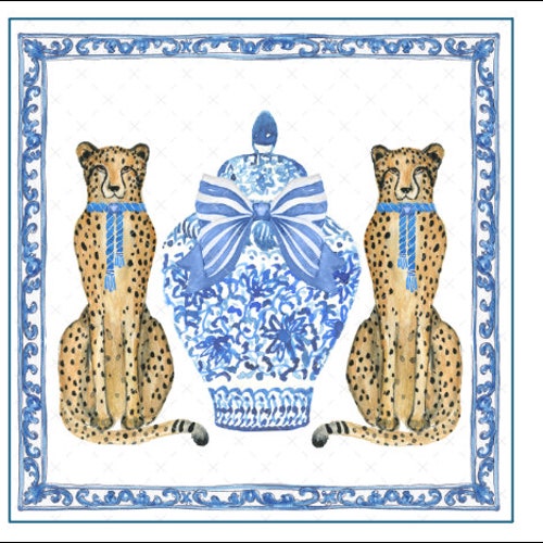 ART NUMÉRIQUE, téléchargement de chinoiseries 8 X 8, numérique pot de gingembre, fleurs moqueurs, chinoiseries guépard art numérique, grand millénaire, preppy