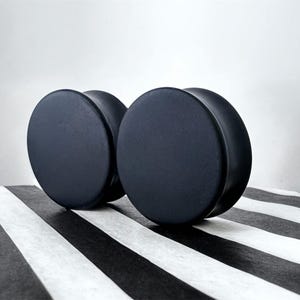 squishy or firm Black Silicone Plug Gauges: Custom Handmade Jewelry
