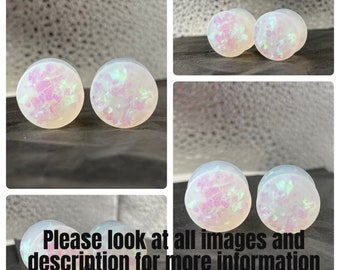 Unicorn personalised gifts for women, for men. Ear plug jewellery, silicone inserts for stretched ears, custom gauge earring for pastel goth