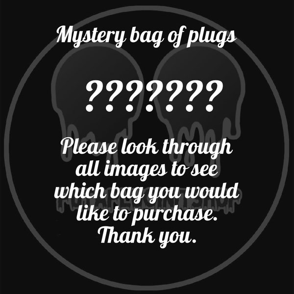 Mystery bag of plugs, surprise cheap handmade alternative birthday jewelry gift box for goth with stretched ears for friend for her for him.