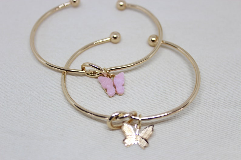 2pcs Cuff Butterfly Charm Knot Bracelet