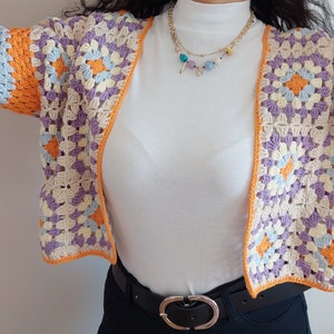 Granny Square Cardigan, Crochet Cardigan, Afghan Crochet, Granny Square Coat, Boho Cardigan, Granny Square Sweater, Mother's Day gifts