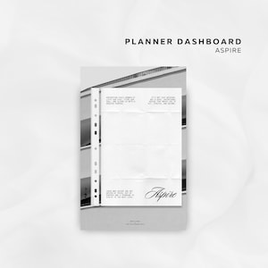 Aspire Printable Planner Dashboard | Minimal Planner Dashboard | Dashboard Printable | Digital Download