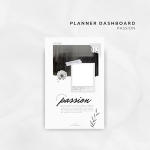 Passion Printable Planner Dashboard | Minimal Planner Dashboard | Dashboard Printable | Digital Download