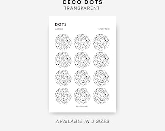 Deco Dot Stickers | Spotted | Mini, Medium, Large | Minimal Sticker Sheets | Functional Planner Stickers | Minimal Planner Stickers