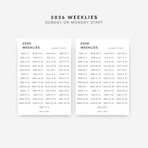 2026 Weekly Stickers | Transparent | Functional Planner Stickers | Minimal Planner