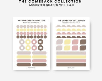 Assorted Shape Stickers | Transparent Shapes | The Comeback Collection