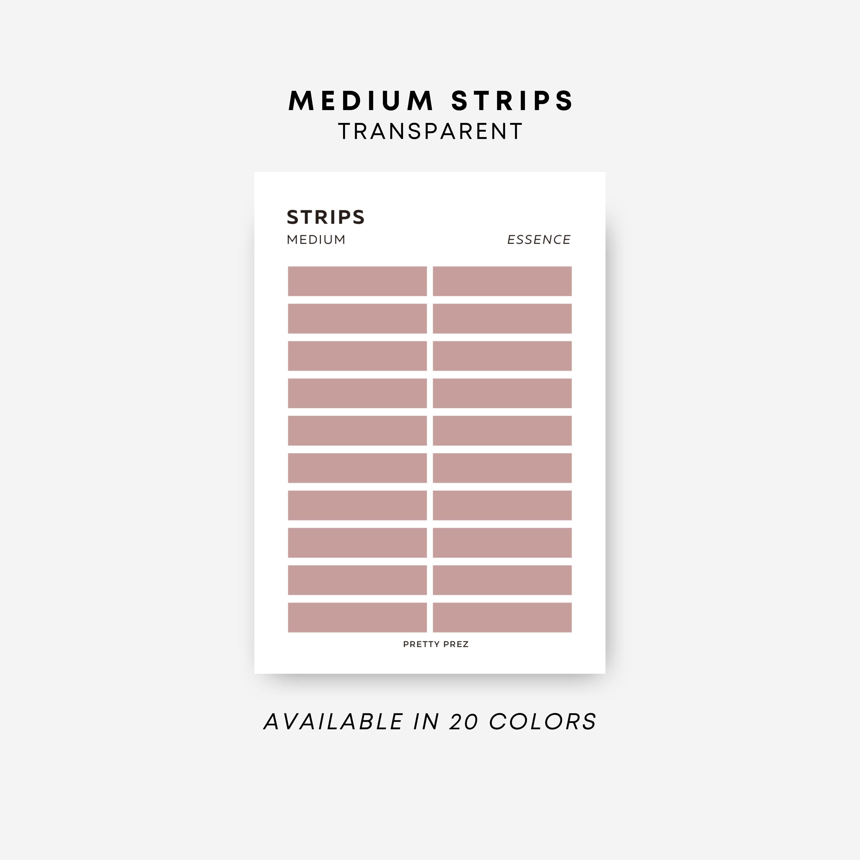 MEDIUM Strip Stickers | Transparent | Minimal Sticker Sheets ...