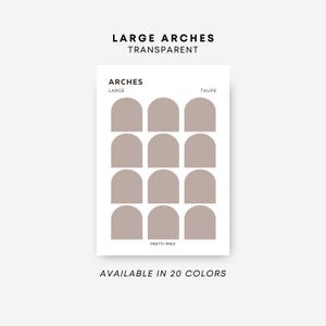 LARGE Arch Stickers | Transparent | Minimal Sticker Sheets | Functional Planner Stickers | Minimal Planner Stickers