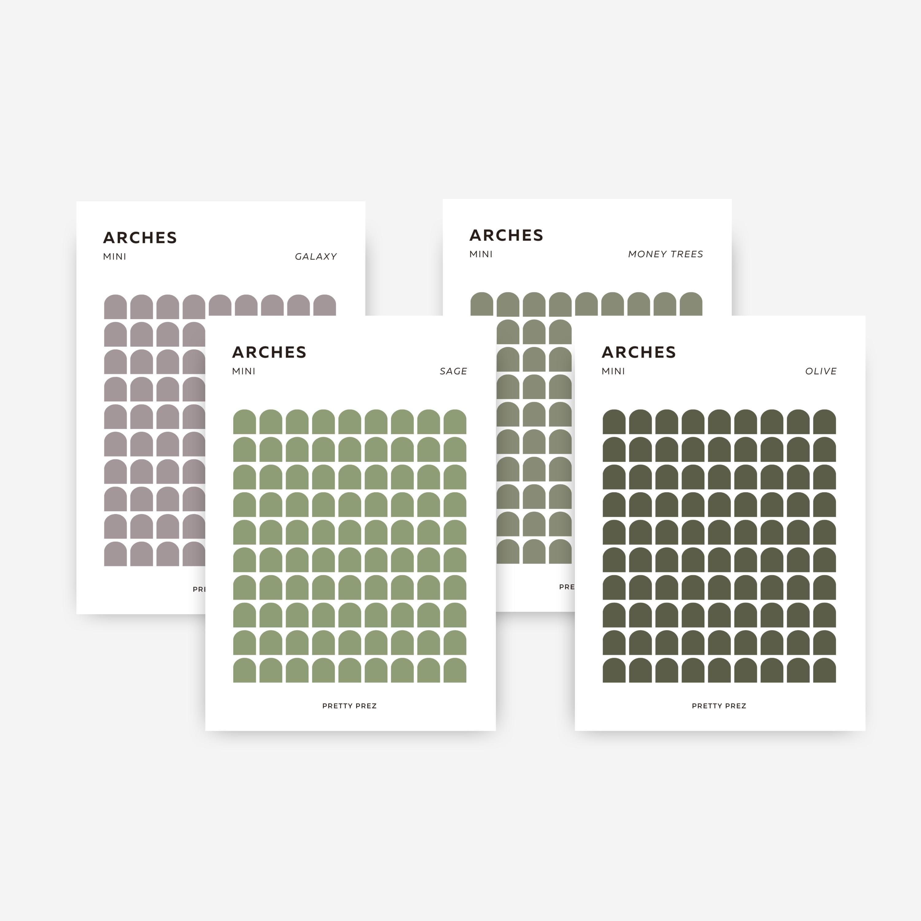 MINI Arch Stickers | Transparent | Minimal Sticker Sheets | Functional ...