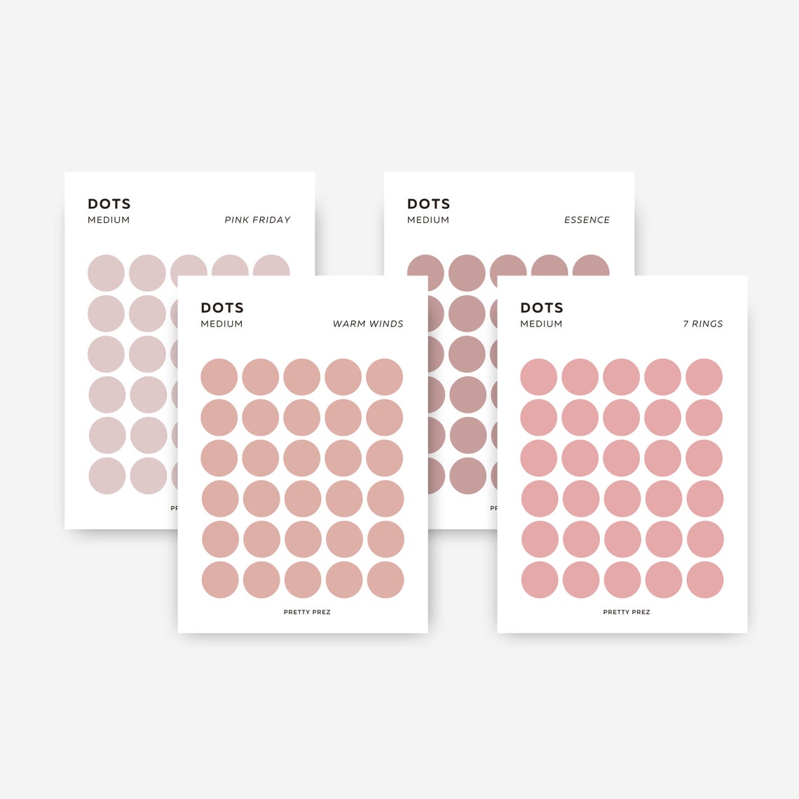 MEDIUM Dot Stickers | Transparent | Minimal Sticker Sheets | Functional ...