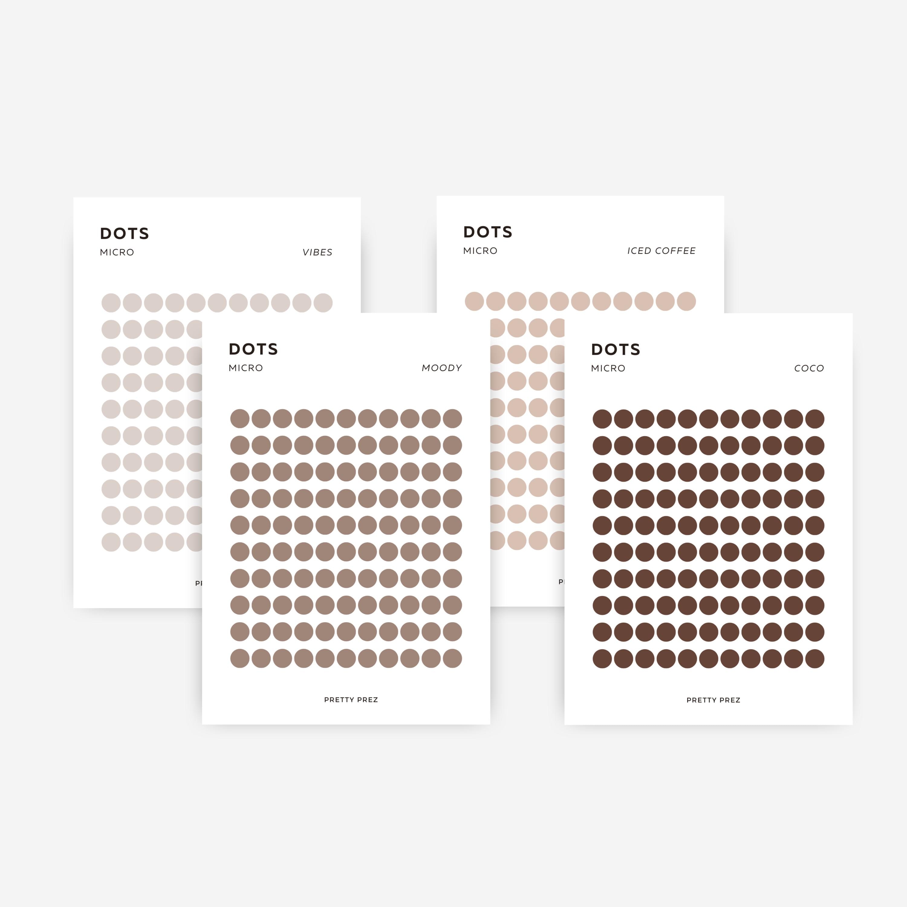 MICRO Dot Stickers | Transparent | Minimal Sticker Sheets | Functional ...