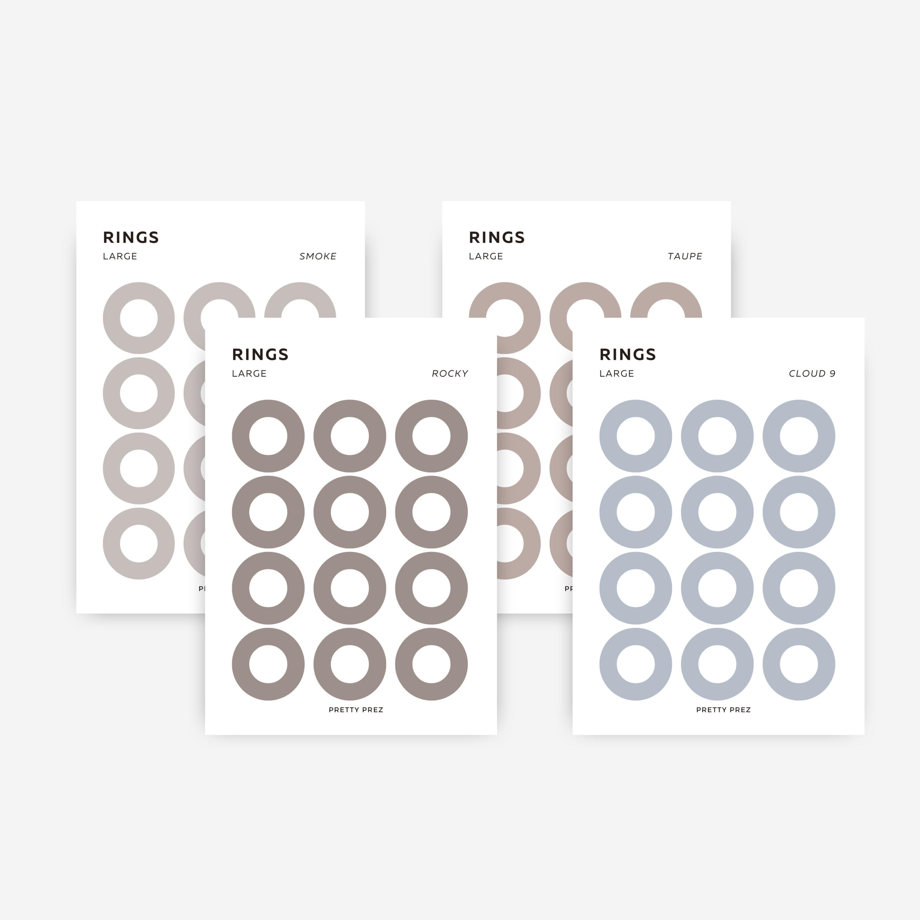 LARGE Ring Stickers | Transparent | Minimal Sticker Sheets | Functional ...