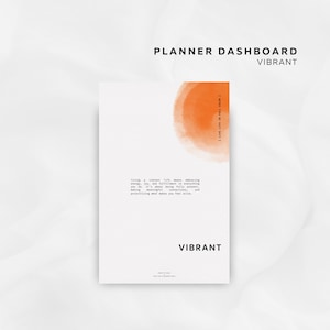 Vibrant Printable Planner Dashboard | Minimal Planner Dashboard | Dashboard Printable | Digital Download