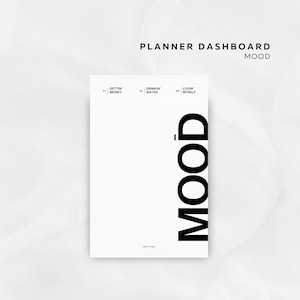 Mood Printable Planner Dashboard | Minimal Planner Dashboard | Dashboard Printable | Digital Download