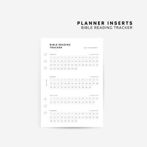 Bible Reading Tracker Planner Inserts | Bible Study Planner | Faith Planner