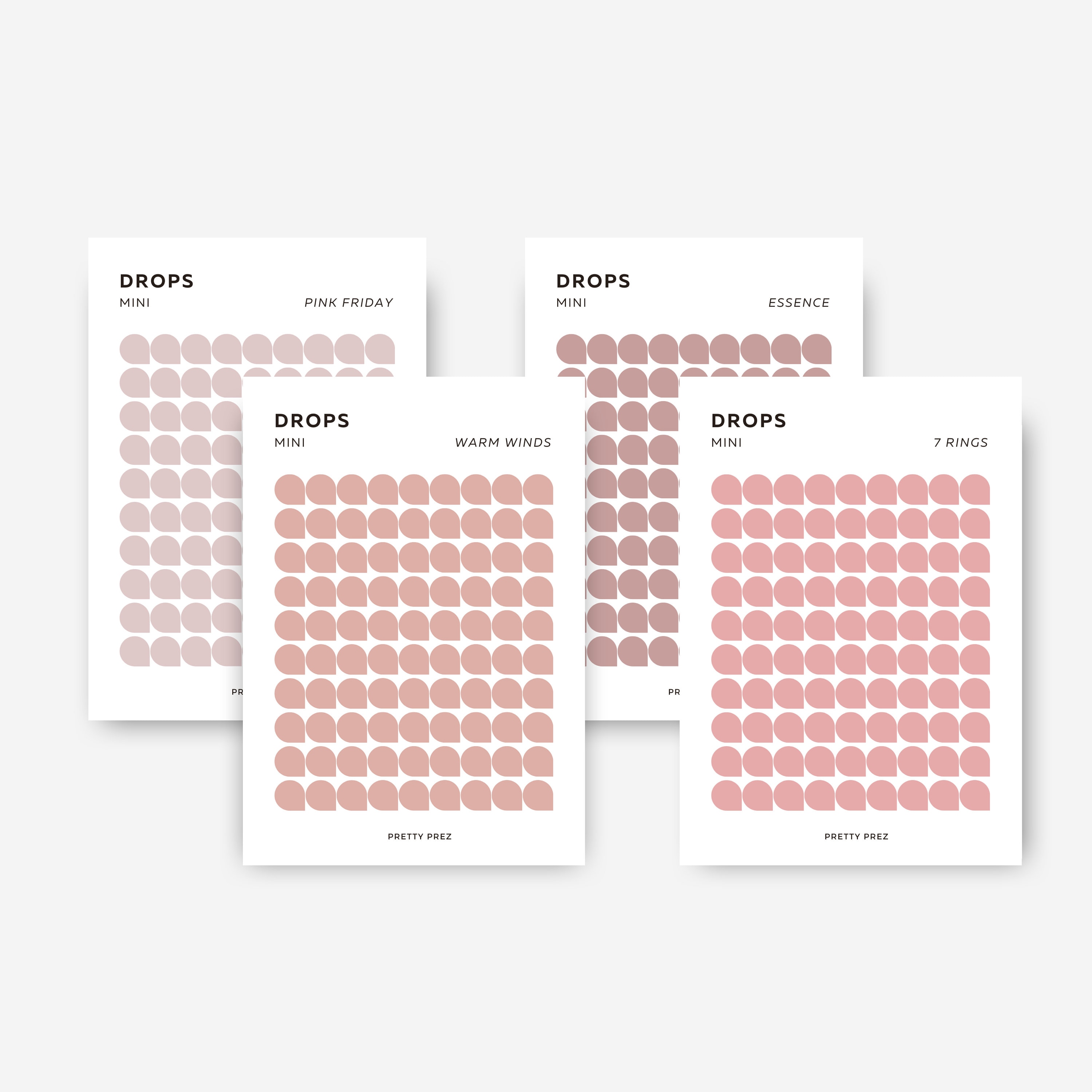 MINI Drop Stickers | Transparent | Minimal Sticker Sheets | Functional ...