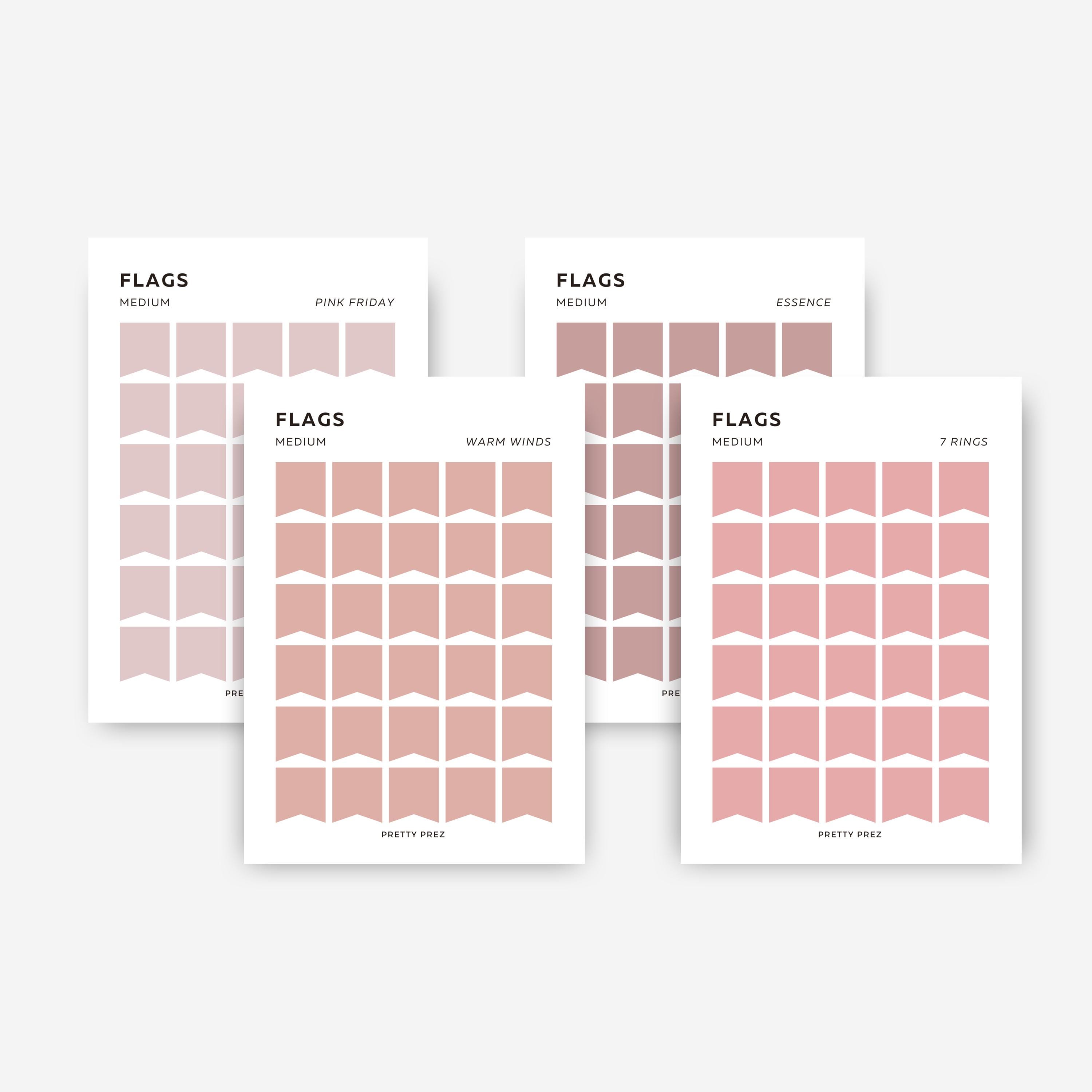 MEDIUM Flag Stickers | Transparent | Minimal Sticker Sheets ...
