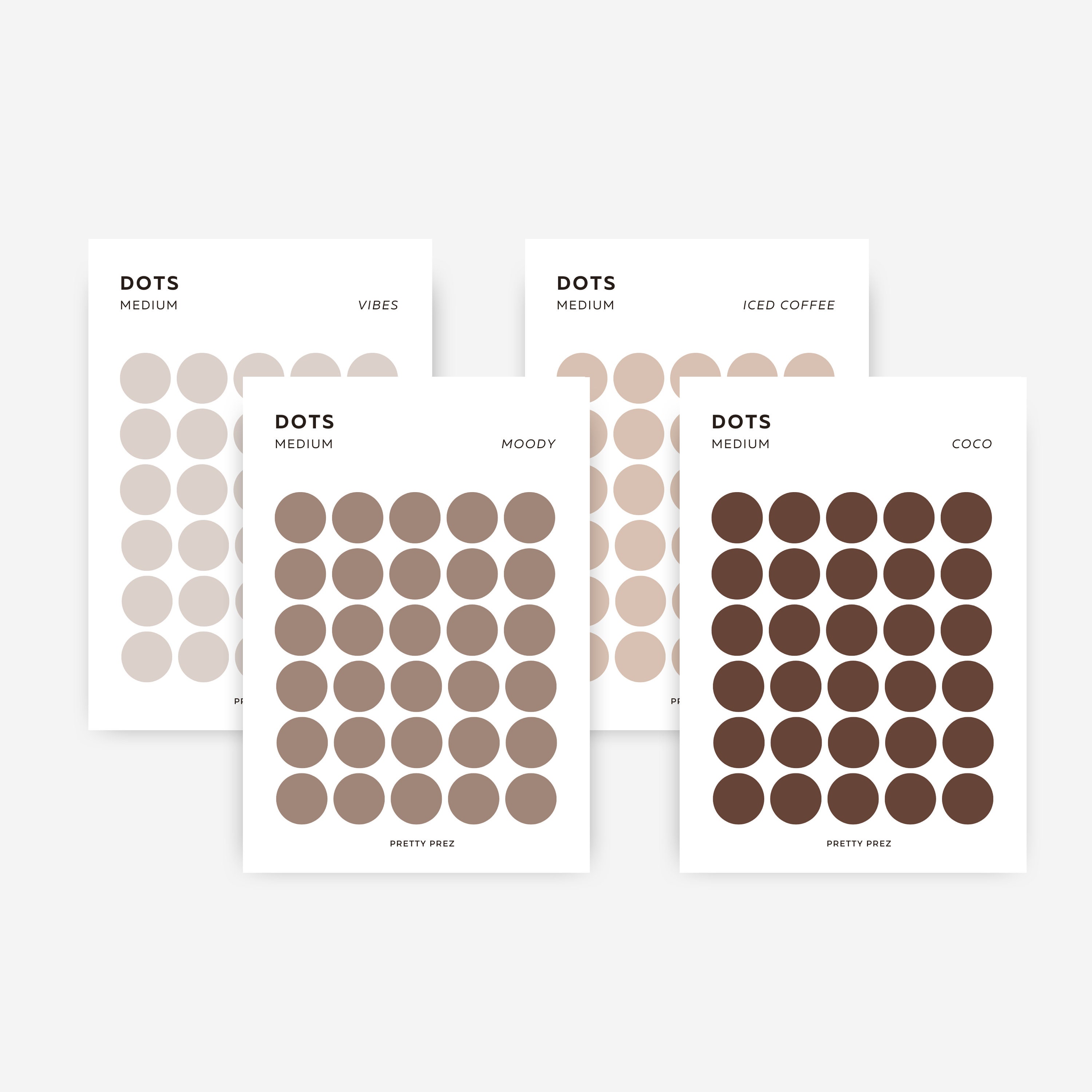 MEDIUM Dot Stickers | Transparent | Minimal Sticker Sheets | Functional ...