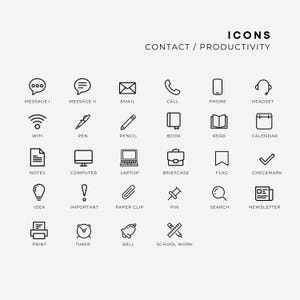 Icon Stickers | 182 Icons Available | Matte Transparent Stickers | Mini ...