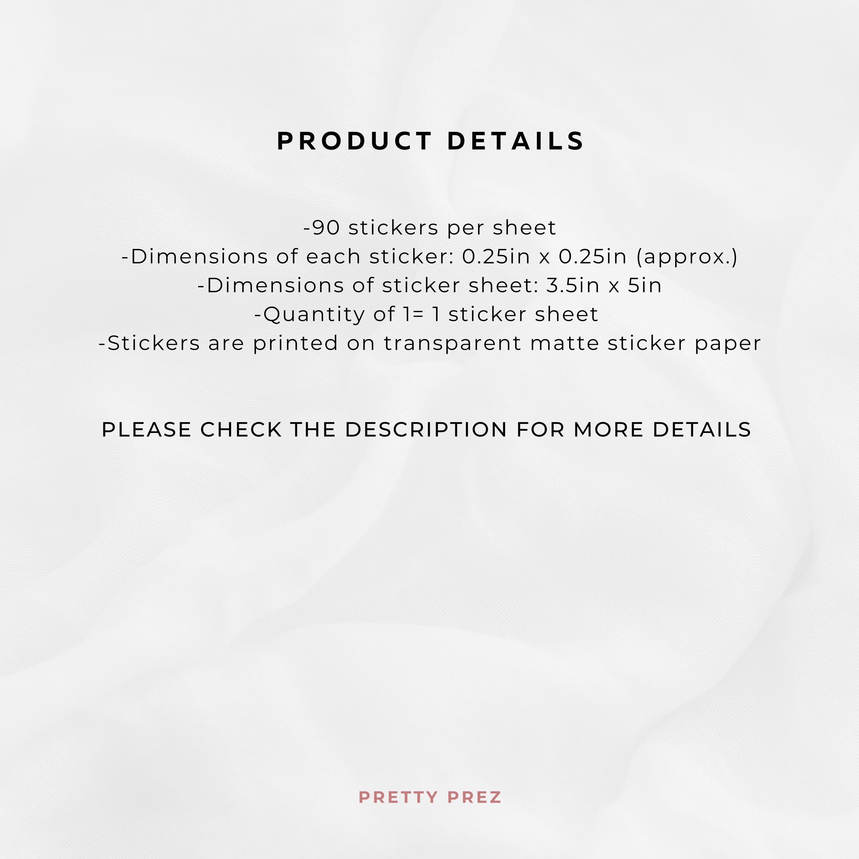 MINI Arch Stickers | Transparent | Minimal Sticker Sheets | Functional ...