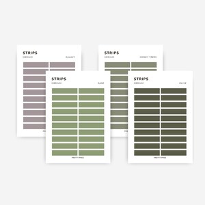 MEDIUM Strip Stickers Transparent Minimal Sticker Sheets Functional ...