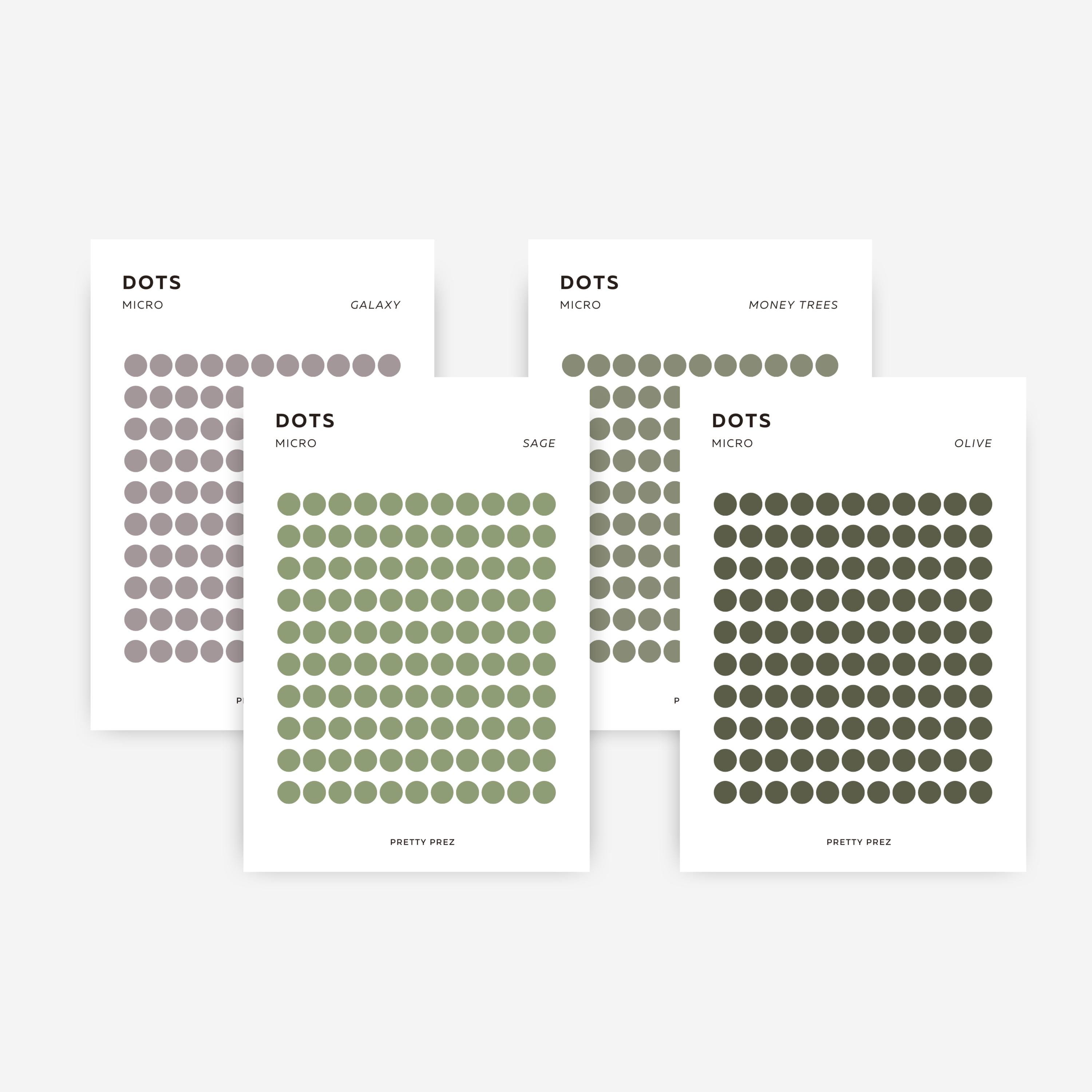 MICRO Dot Stickers | Transparent | Minimal Sticker Sheets | Functional ...