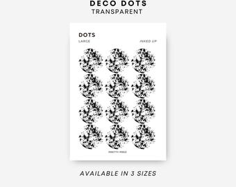 Deco Dot Stickers | Inked Up | Mini, Medium, Large | Minimal Sticker Sheets | Functional Planner Stickers | Minimal Planner Stickers