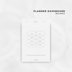 Balance Printable Planner Dashboard | Minimal Planner Dashboard | Dashboard Printable | Digital Download