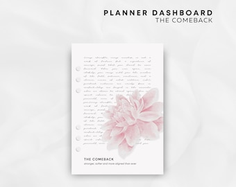 The Comeback Dashboard | Ringbound Planner | Discbound Planner