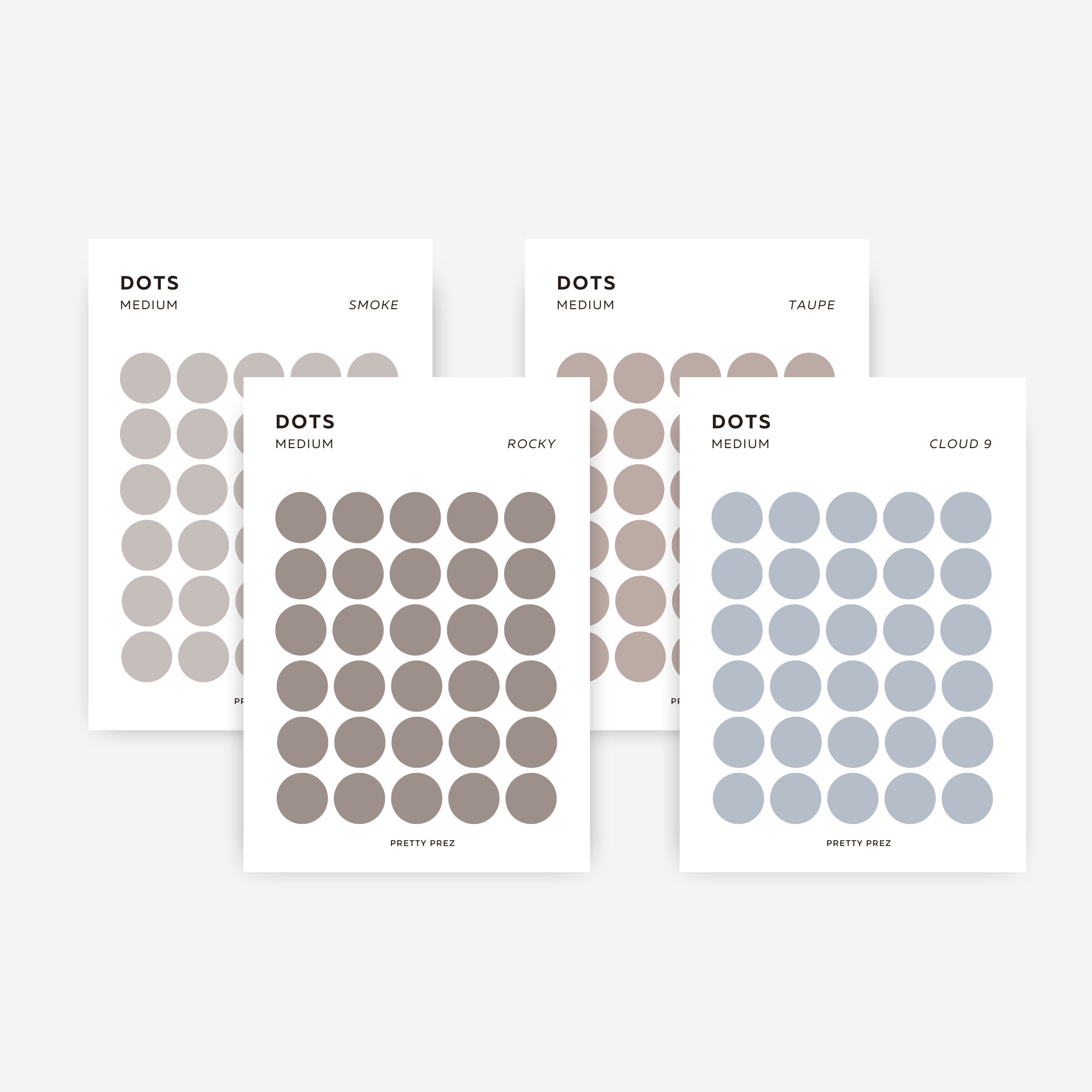 MEDIUM Dot Stickers | Transparent | Minimal Sticker Sheets | Functional ...