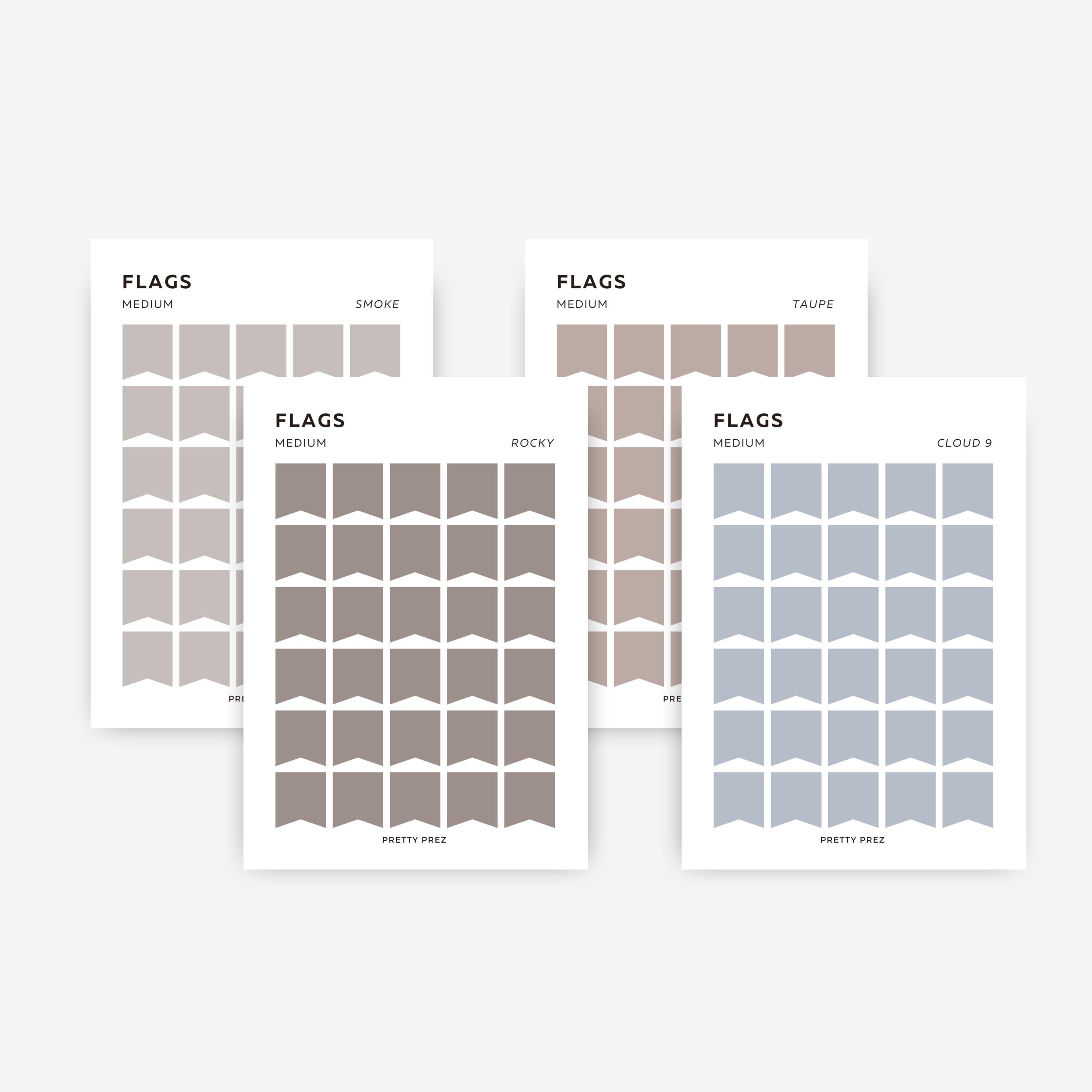 MEDIUM Flag Stickers | Transparent | Minimal Sticker Sheets ...