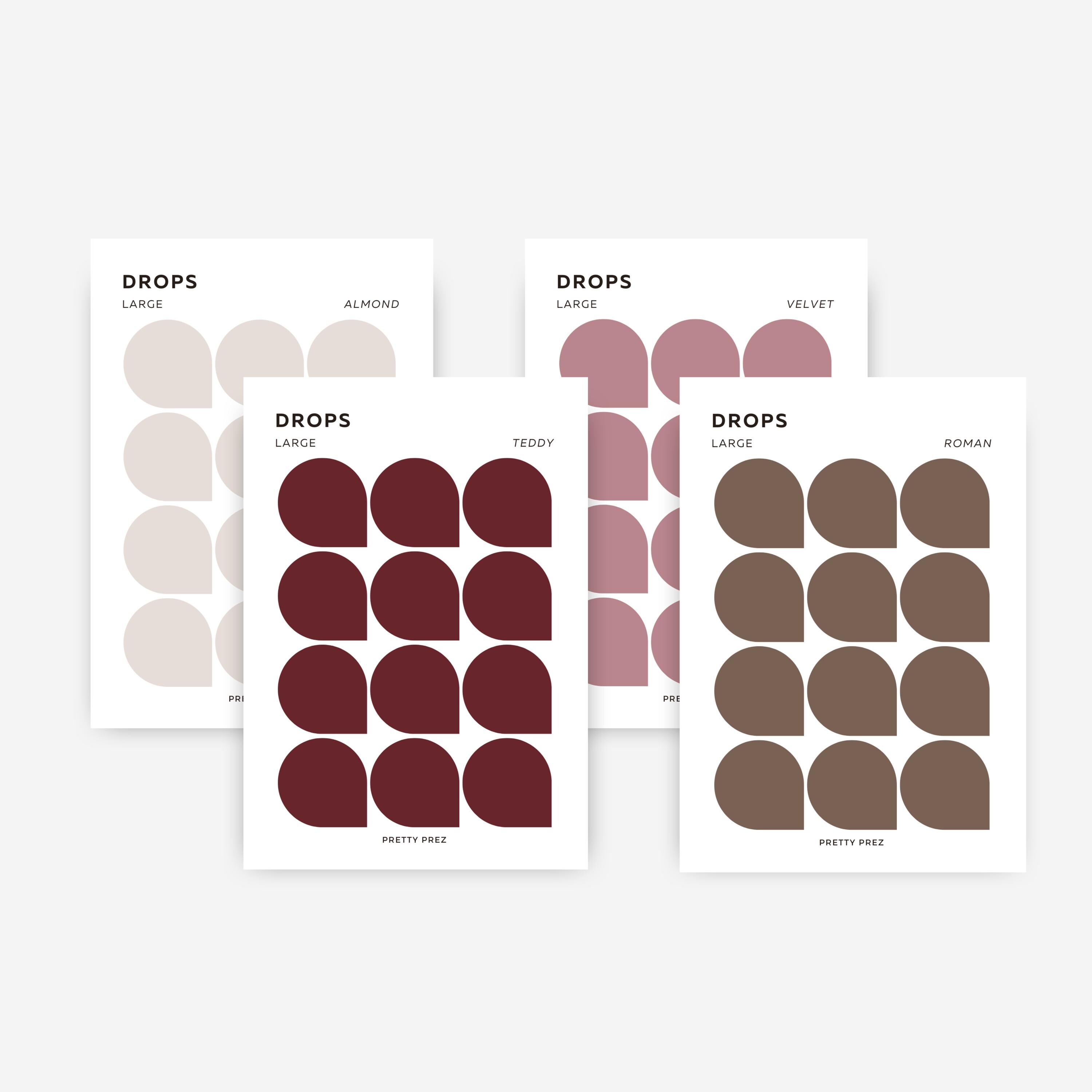 LARGE Drop Stickers | Transparent | Minimal Sticker Sheets | Functional ...