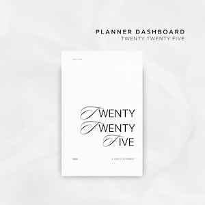 2025 Printable Planner Dashboard | Minimal Planner Dashboard | Dashboard Printable | Digital Download