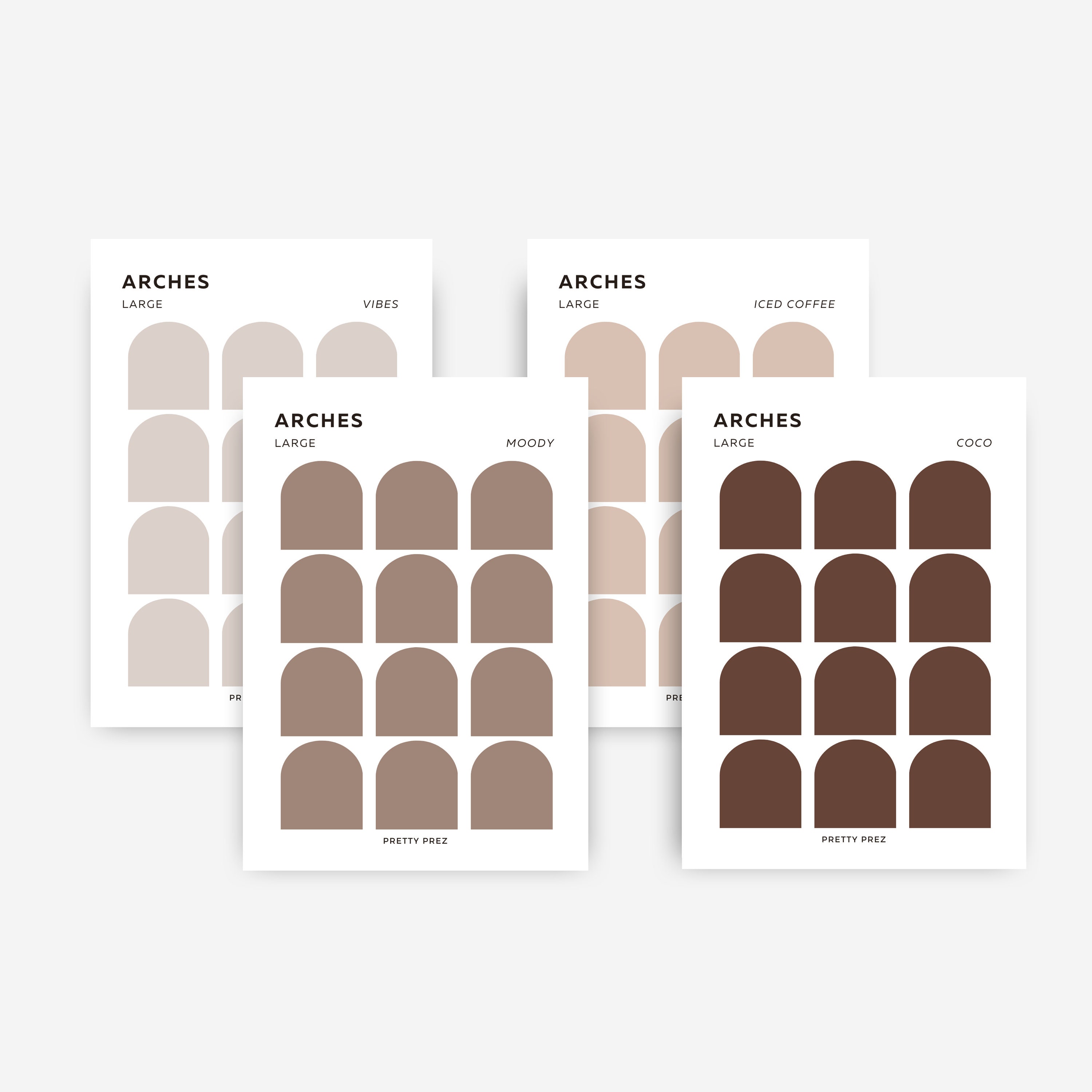 LARGE Arch Stickers | Transparent | Minimal Sticker Sheets | Functional ...