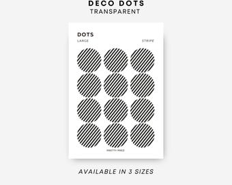 Deco Dot Stickers | Stripe | Mini, Medium, Large | Minimal Sticker Sheets | Functional Planner Stickers | Minimal Planner Stickers